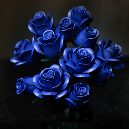 Desktrim™ | Eternal Blue Rose Bouquet Building Blocks Set