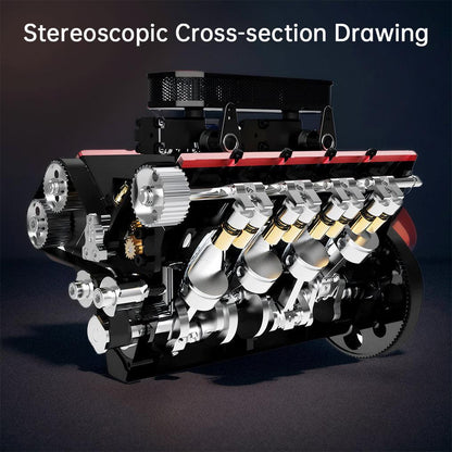 Desktrim™ | DIY V8 Engine Model That Run 28cc Gasoline/Nitro Engine KIT FS-V800