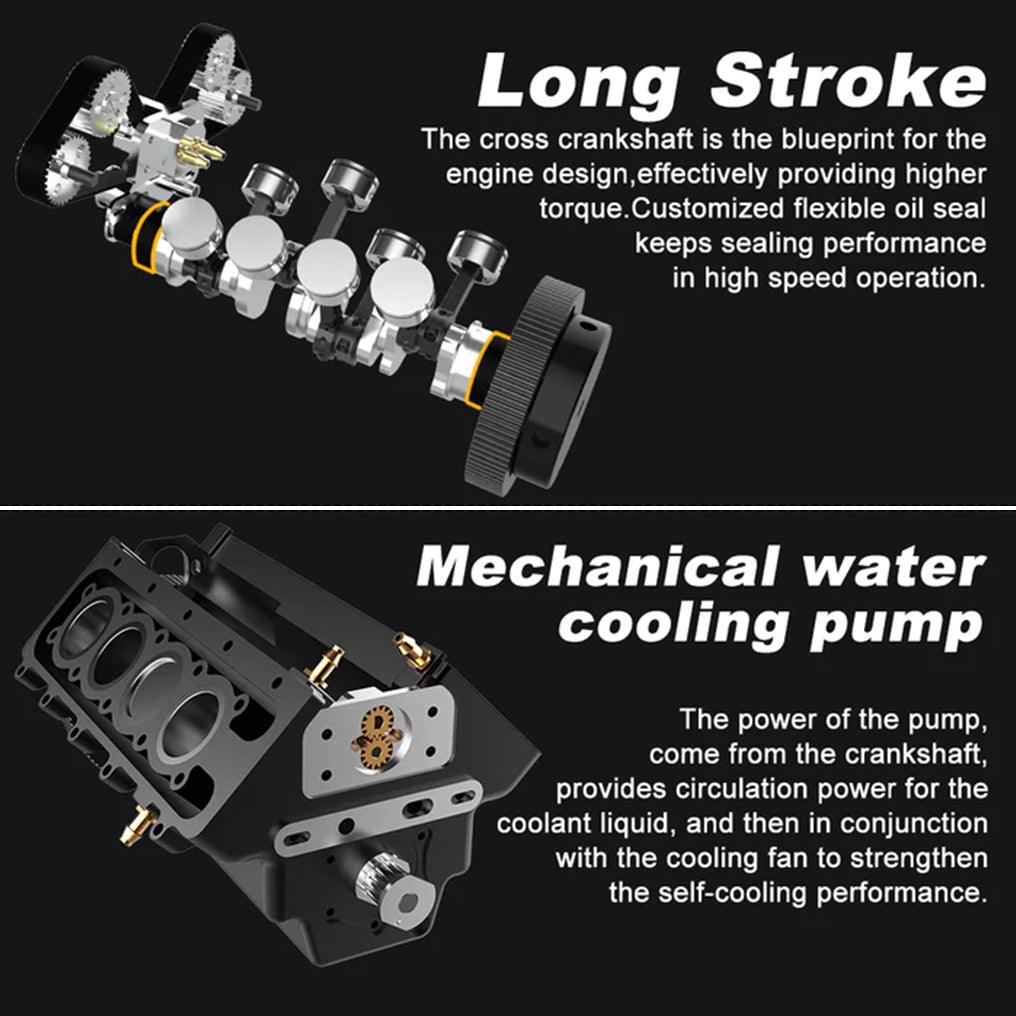 Desktrim™ | DIY V8 Engine Model That Run 28cc Gasoline/Nitro Engine KIT FS-V800