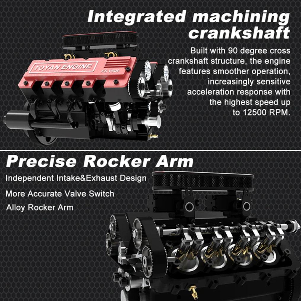 Desktrim™ | DIY V8 Engine Model That Run 28cc Gasoline/Nitro Engine KIT FS-V800