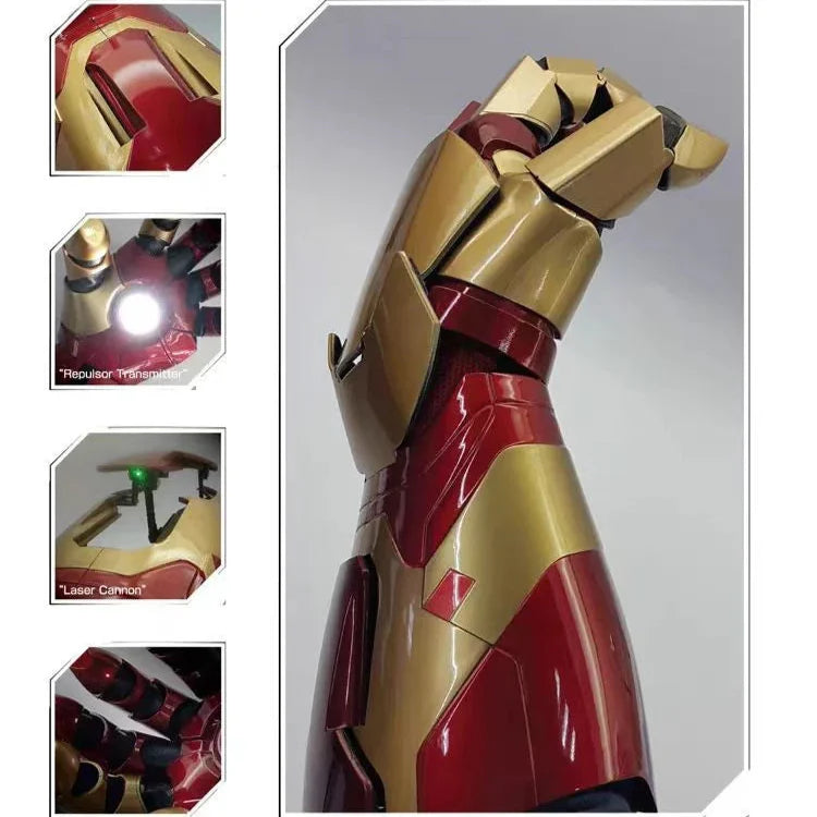 Desktrim™ | Iron Man Mark 42 Wearable LED Armor Gauntlet Set