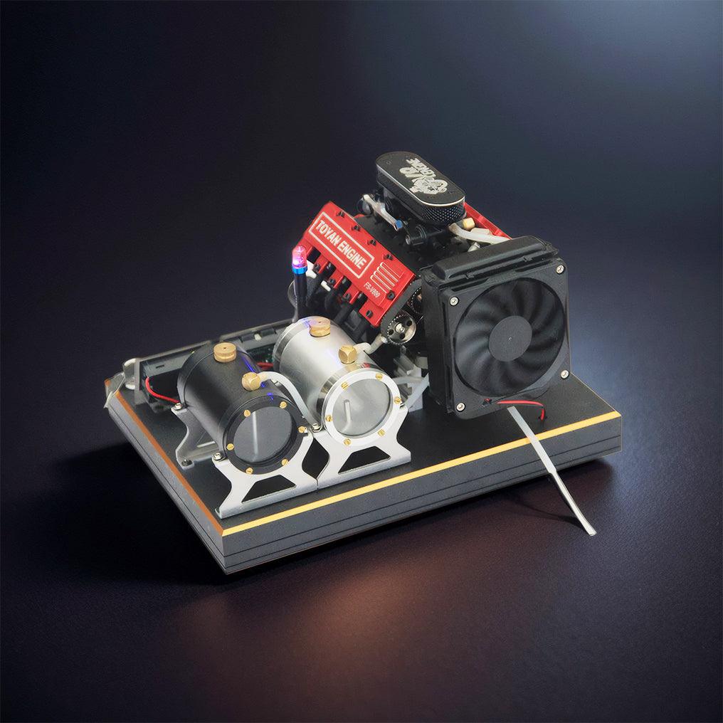 Desktrim™ | DIY V8 Engine Model With Starter Kit That Run 28cc Gasoline/Nitro Engine KIT FS-V800