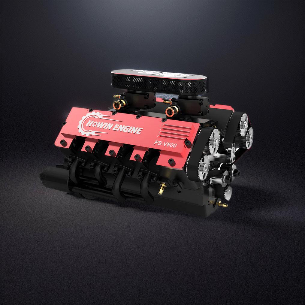 Desktrim™ | DIY V8 Engine Model With Starter Kit That Run 28cc Gasoline/Nitro Engine KIT FS-V800