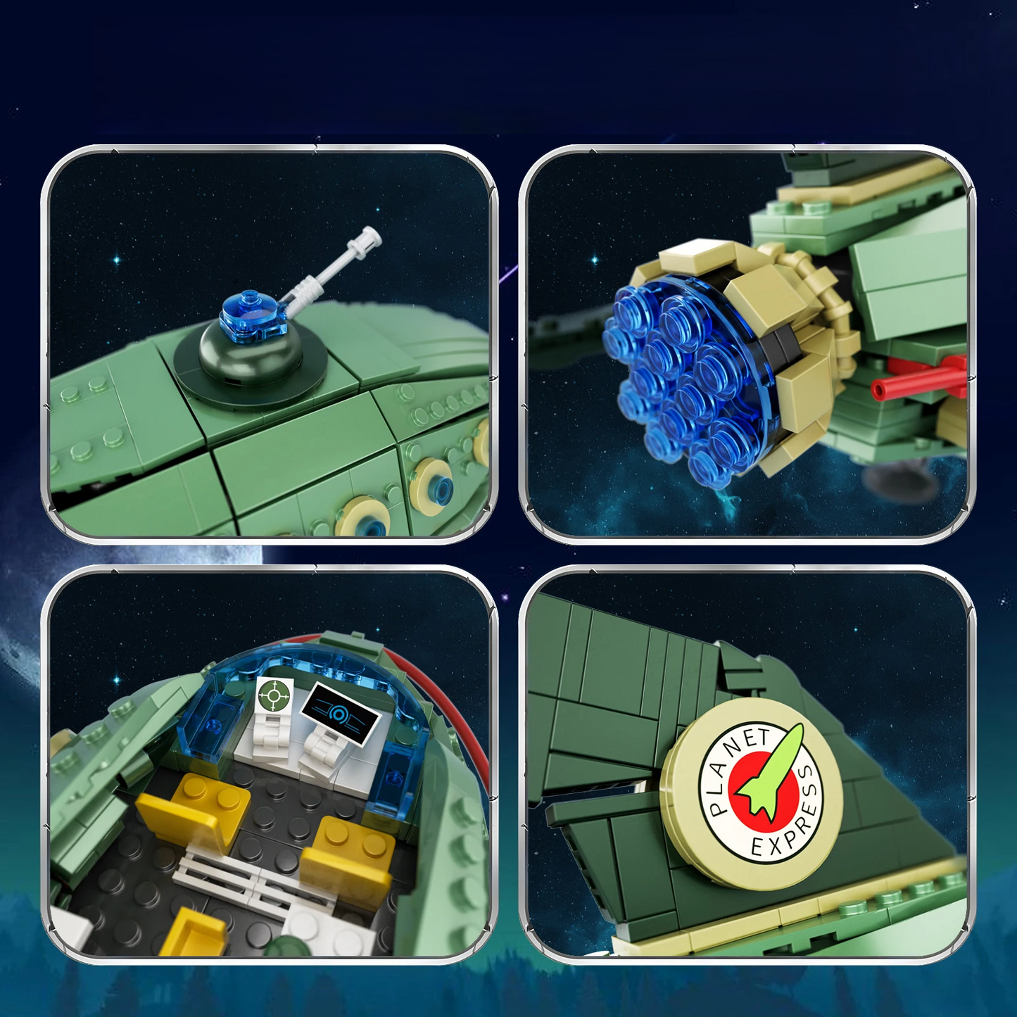 Desktrim™ | Mechanical Galactic Express Spaceship Building Blocks Set