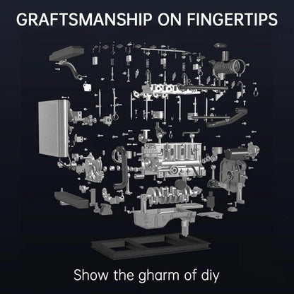 Desktrim™ | DIY 1/10 Full Metal Mini L4 OHV Inline 4 Cylinder Engine Model Kit that Works