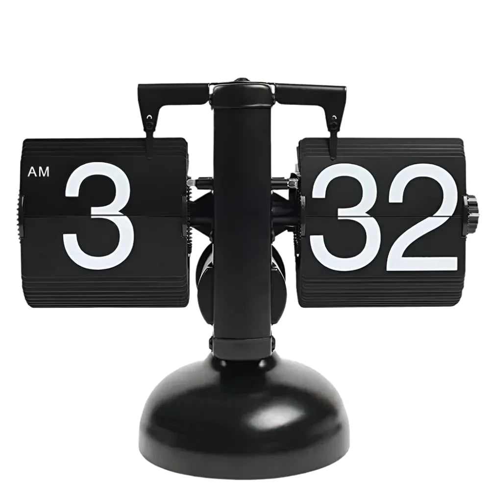 Retro Flip Down Clock with Automatic Rotating - Digital Desk Clock Vintage Table Clock Home Decor