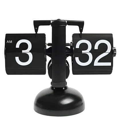 Retro Flip Down Clock with Automatic Rotating - Digital Desk Clock Vintage Table Clock Home Decor
