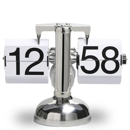 Retro Flip Down Clock with Automatic Rotating - Digital Desk Clock Vintage Table Clock Home Decor