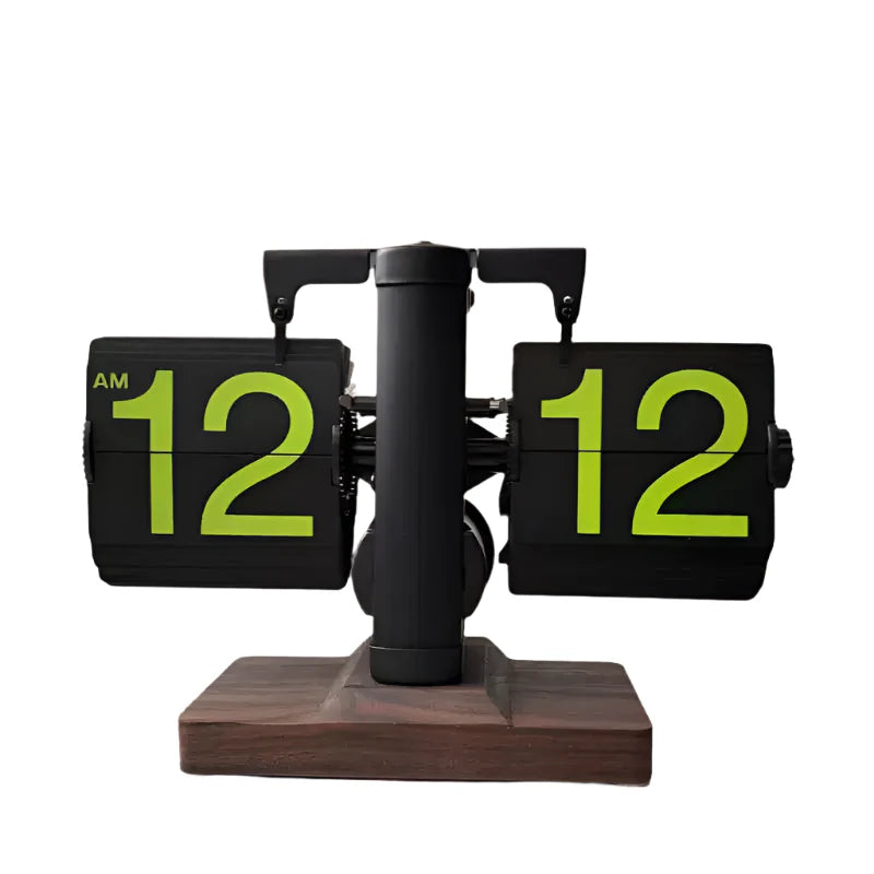 Retro Flip Down Clock with Automatic Rotating - Digital Desk Clock Vintage Table Clock Home Decor