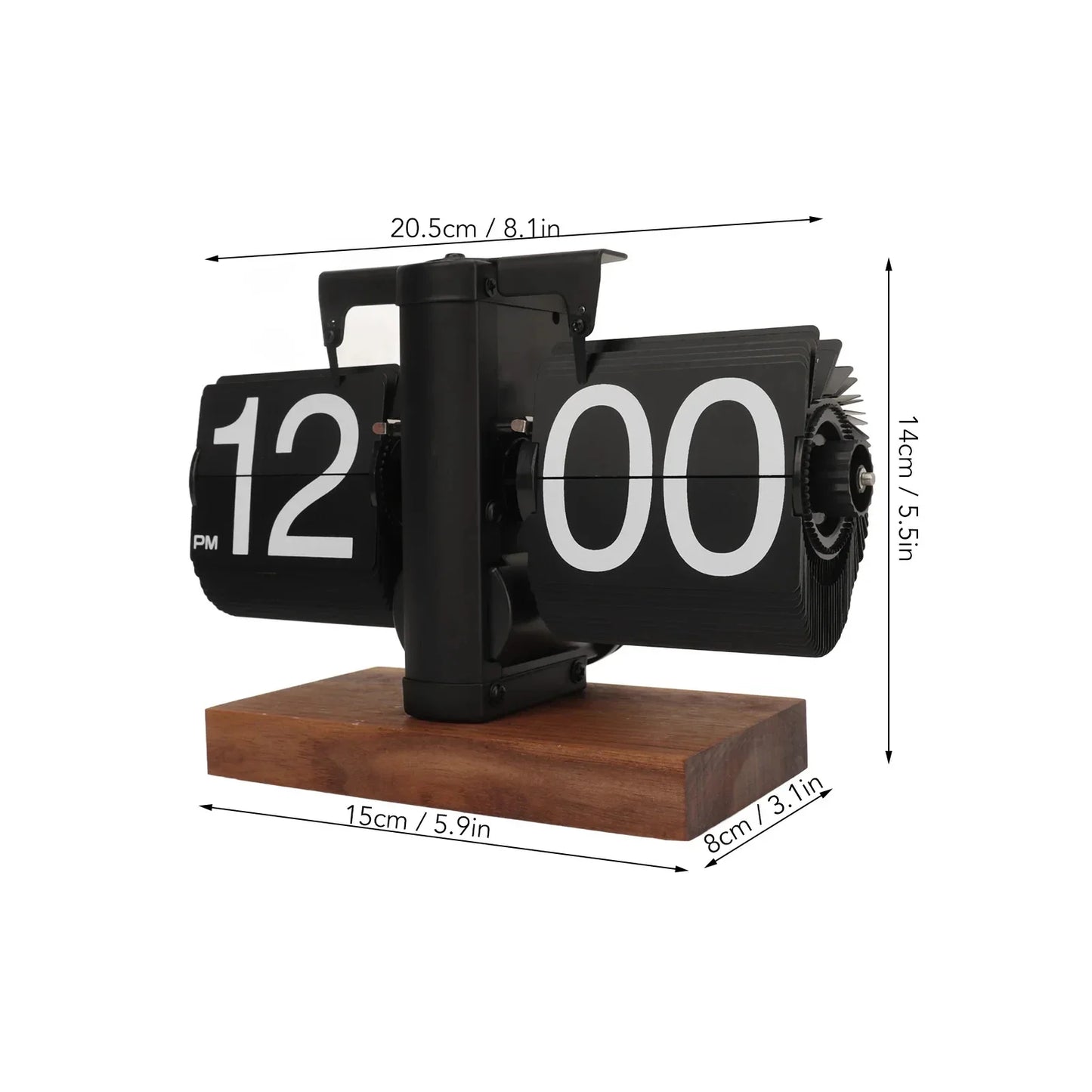 Retro Flip Down Clock with Automatic Rotating - Digital Desk Clock Vintage Table Clock Home Decor