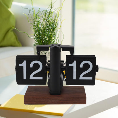 Retro Flip Down Clock with Automatic Rotating - Digital Desk Clock Vintage Table Clock Home Decor
