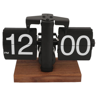 Retro Flip Down Clock with Automatic Rotating - Digital Desk Clock Vintage Table Clock Home Decor