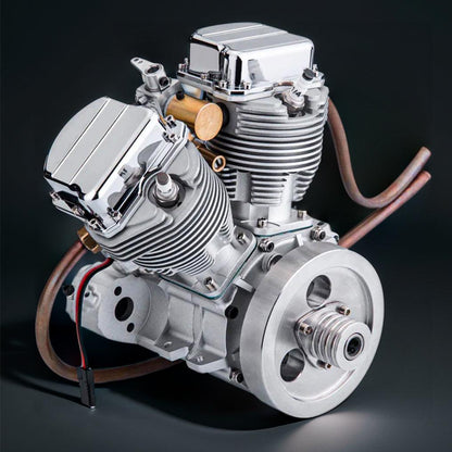 Desktrim™ | DIY Motorcycle V2 9cc Air-Cooled Gasoline V-Twin Dual Cylinder 4-Stroke Engine FG-VT9