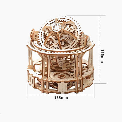 Desktrim™ | Spherical Tourbillon Chronograph - Mechanical Wooden Clock Kit