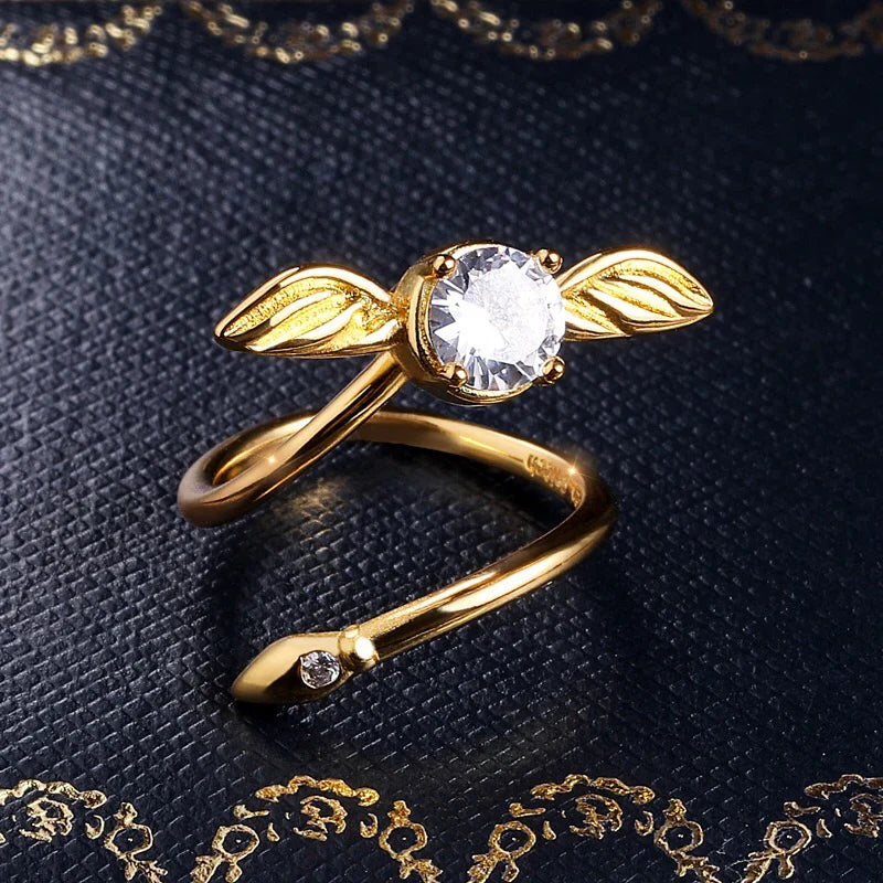 Desktrim™ | Magical Harry Potter Golden Snitch Ring Box