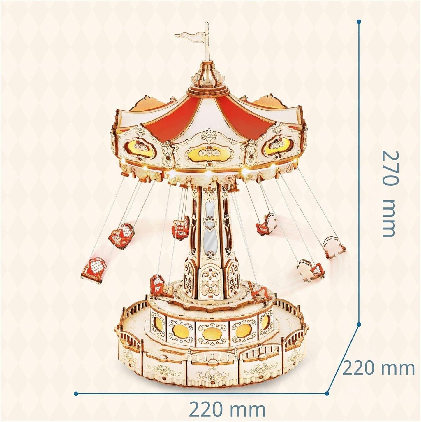 Desktrim™ | Enchanted Carousel Swing Ride Music Box