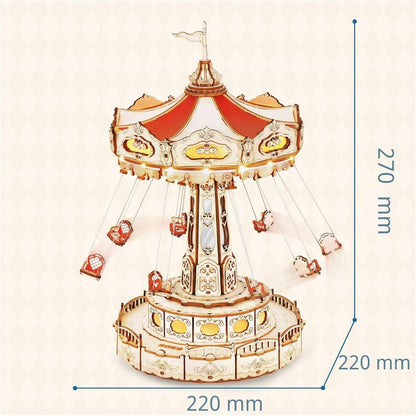 Desktrim™ | Enchanted Carousel Swing Ride Music Box